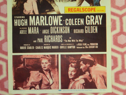 THE BLACK WHIP US INSERT (14"x 36") POSTER HUGH MARLOWE COLEEN GRAY 1956 - Rendezvous Cinema