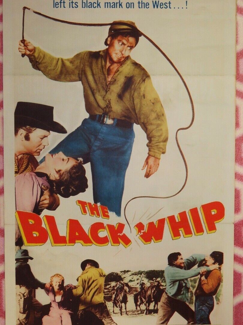 THE BLACK WHIP US INSERT (14"x 36") POSTER HUGH MARLOWE COLEEN GRAY 1956 - Rendezvous Cinema