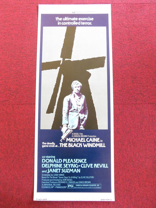 THE BLACK WINDMLL US INSERT (14"x 36") POSTER MICHAEL CAINE D. PLEASENCE 1974 Rendezvous Cinema Movie posters