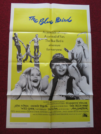 THE BLUE BIRD FOLDED US ONE SHEET POSTER ELIZABETH TAYLOR JANE FONDA 1976 Rendezvous Cinema Movie posters