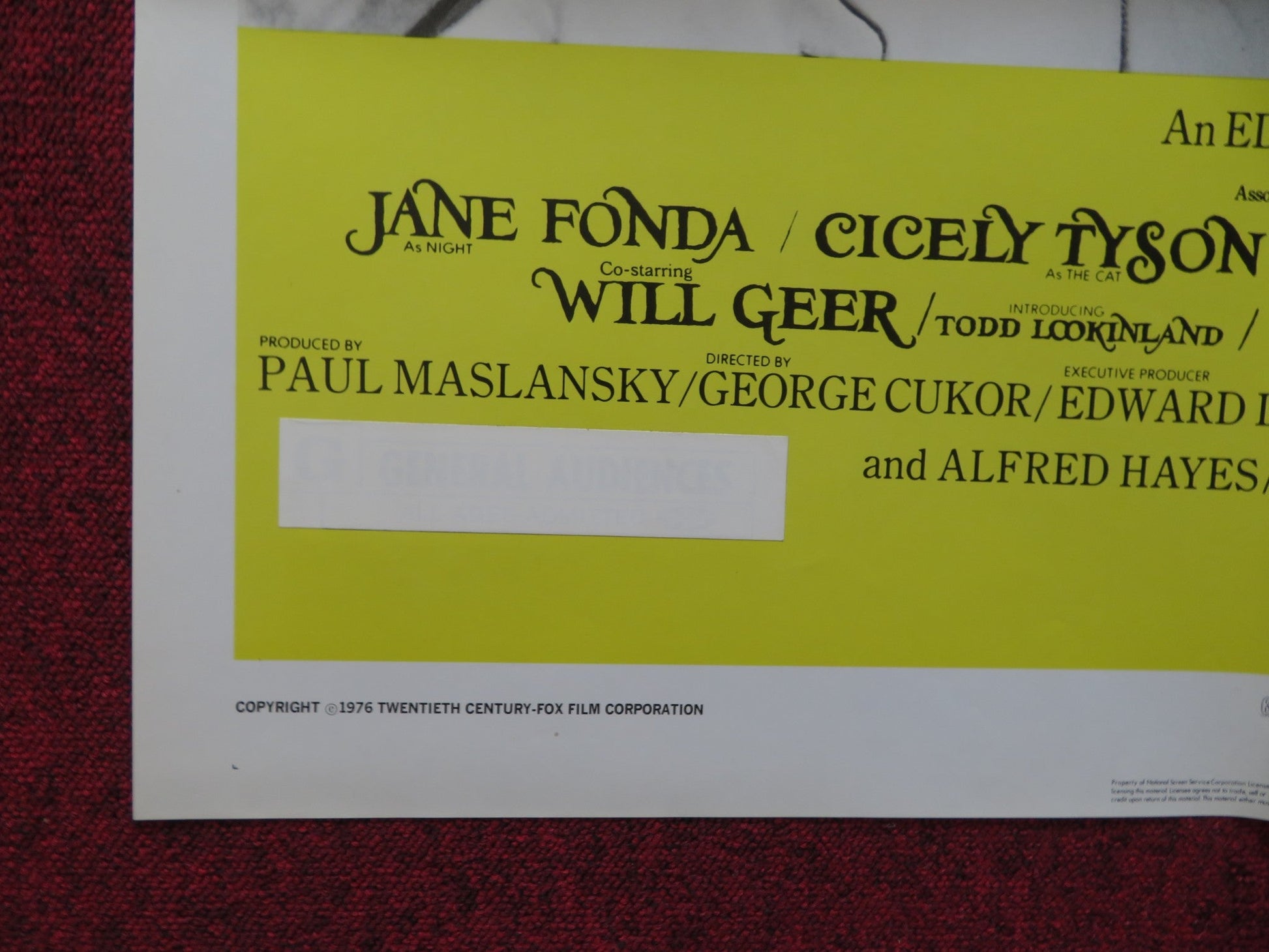 THE BLUE BIRD FOLDED US ONE SHEET POSTER ELIZABETH TAYLOR JANE FONDA 1976 Rendezvous Cinema Movie posters