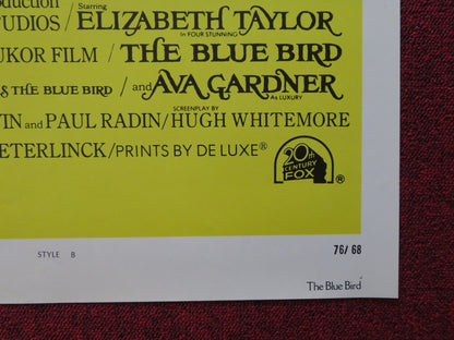 THE BLUE BIRD FOLDED US ONE SHEET POSTER ELIZABETH TAYLOR JANE FONDA 1976 Rendezvous Cinema Movie posters
