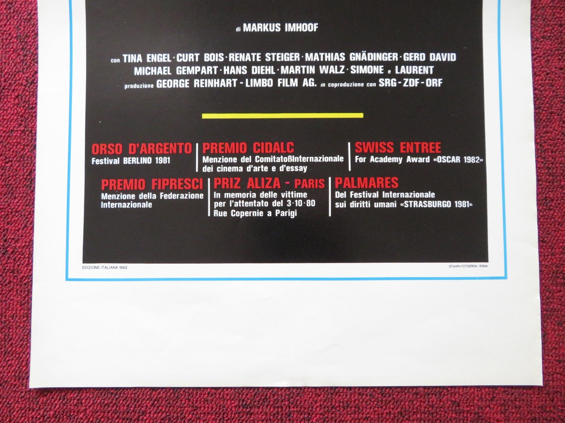 THE BOAT IS FULL ITALIAN LOCANDINA POSTER TINA ENGEL CURT BOIS 1981 Rendezvous Cinema Movie posters