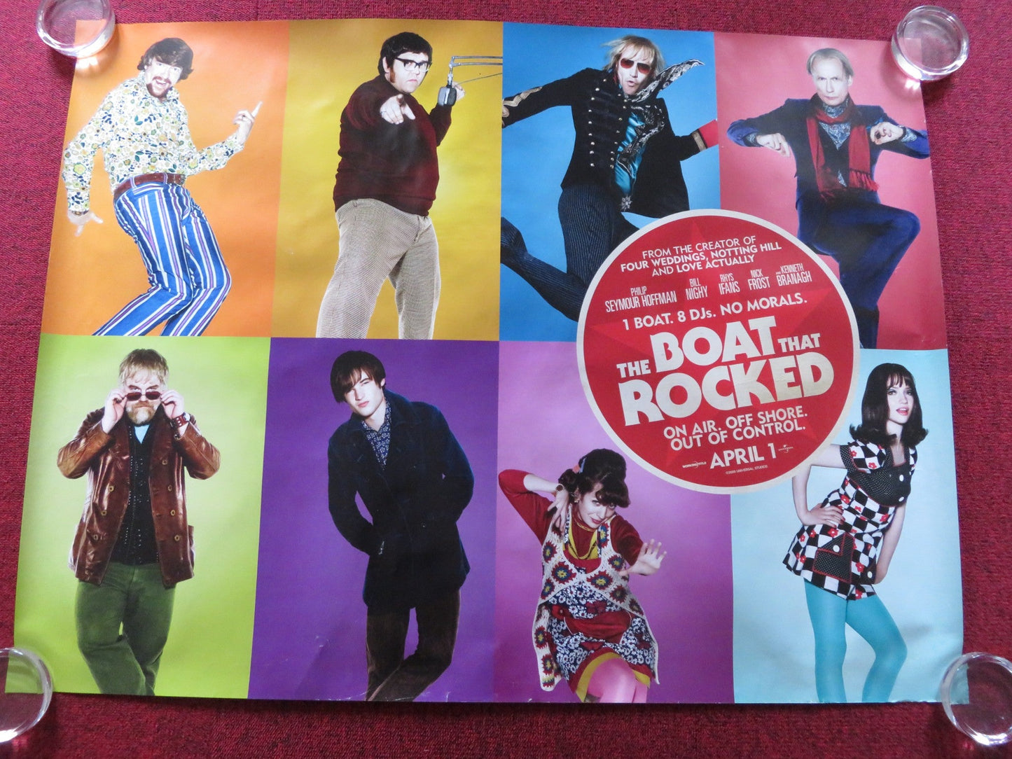 THE BOAT THAT ROCKED UK QUAD (30"x 40") ROLLED POSTER BILL NIGHY NICK FROST 2009 Rendezvous Cinema Movie posters