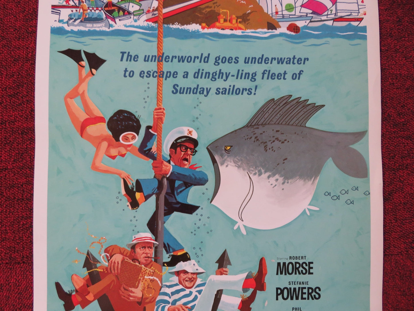 THE BOATNIKS US INSERT (14"x 36") POSTER DISNEY ROBERT MORSE S. POWERS 1970 Rendezvous Cinema Movie posters