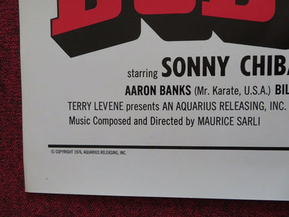 THE BODYGUARD - KUNG FU US ONE SHEET ROLLED POSTER SONNY CHIBA 1976 Movie posters