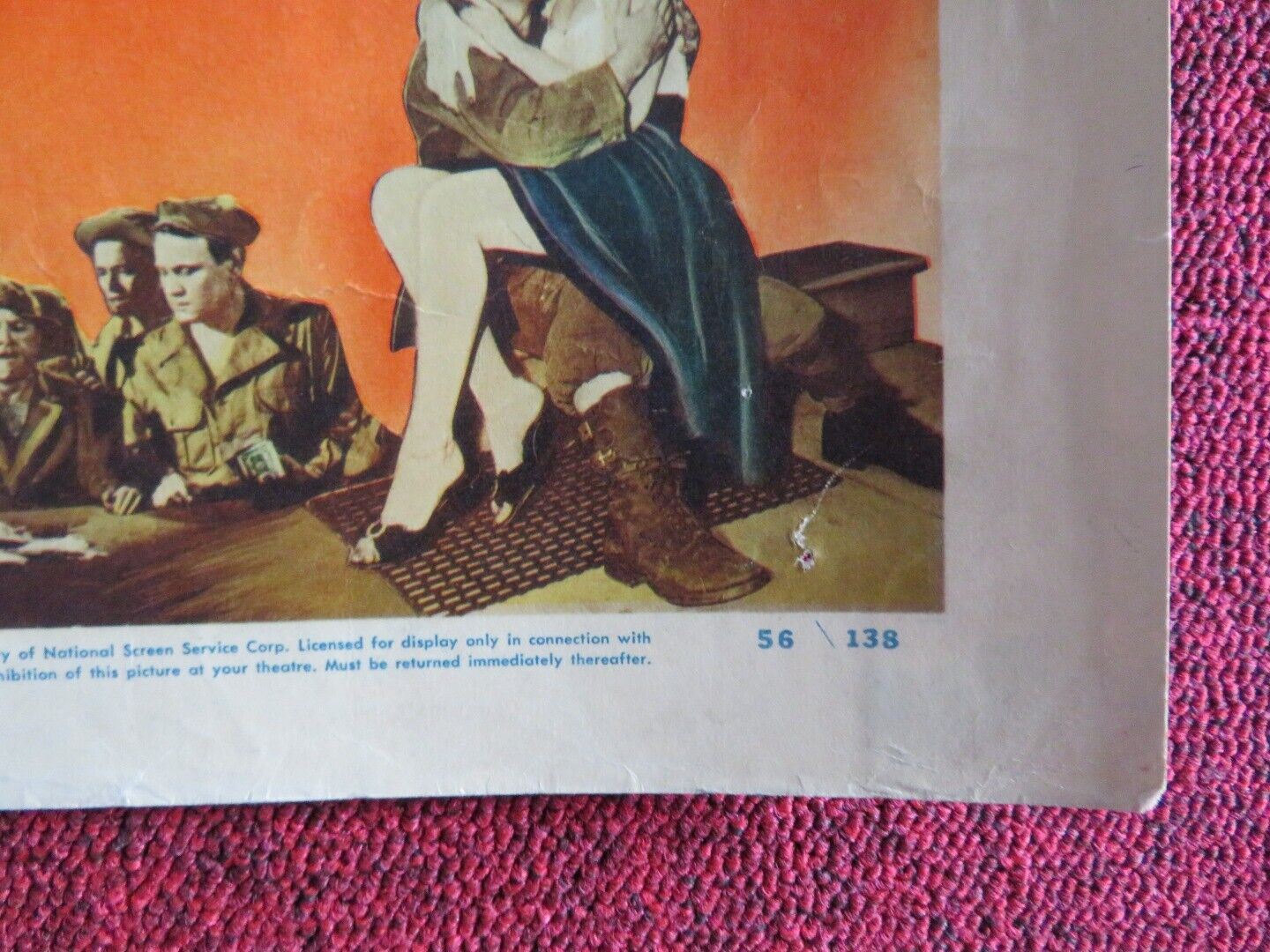 THE BOLD AND THE BRAVE US HALF SHEET (22"x 28") POSTER WENDELL COREY 1956 - Rendezvous Cinema