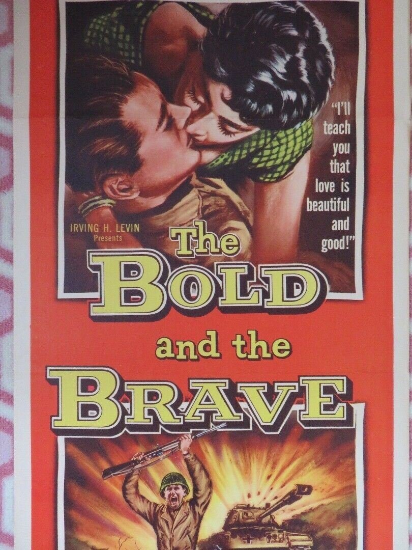 THE BOLD AND THE BRAVE US INSERT (14"x 36") POSTER WENDELL COREY M.ROONEY 1956 Movie posters