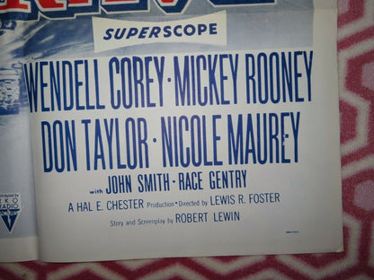 THE BOLD AND THE BRAVE US ONE SHEET POSTER WENDELL COREY MICKEY ROONEY Movie posters