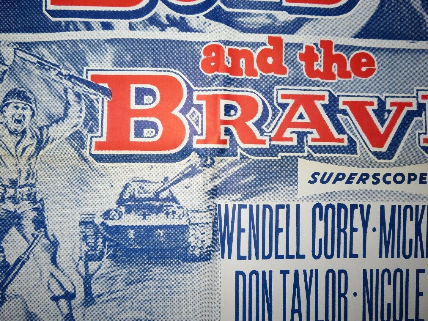 THE BOLD AND THE BRAVE US ONE SHEET POSTER WENDELL COREY MICKEY ROONEY Movie posters