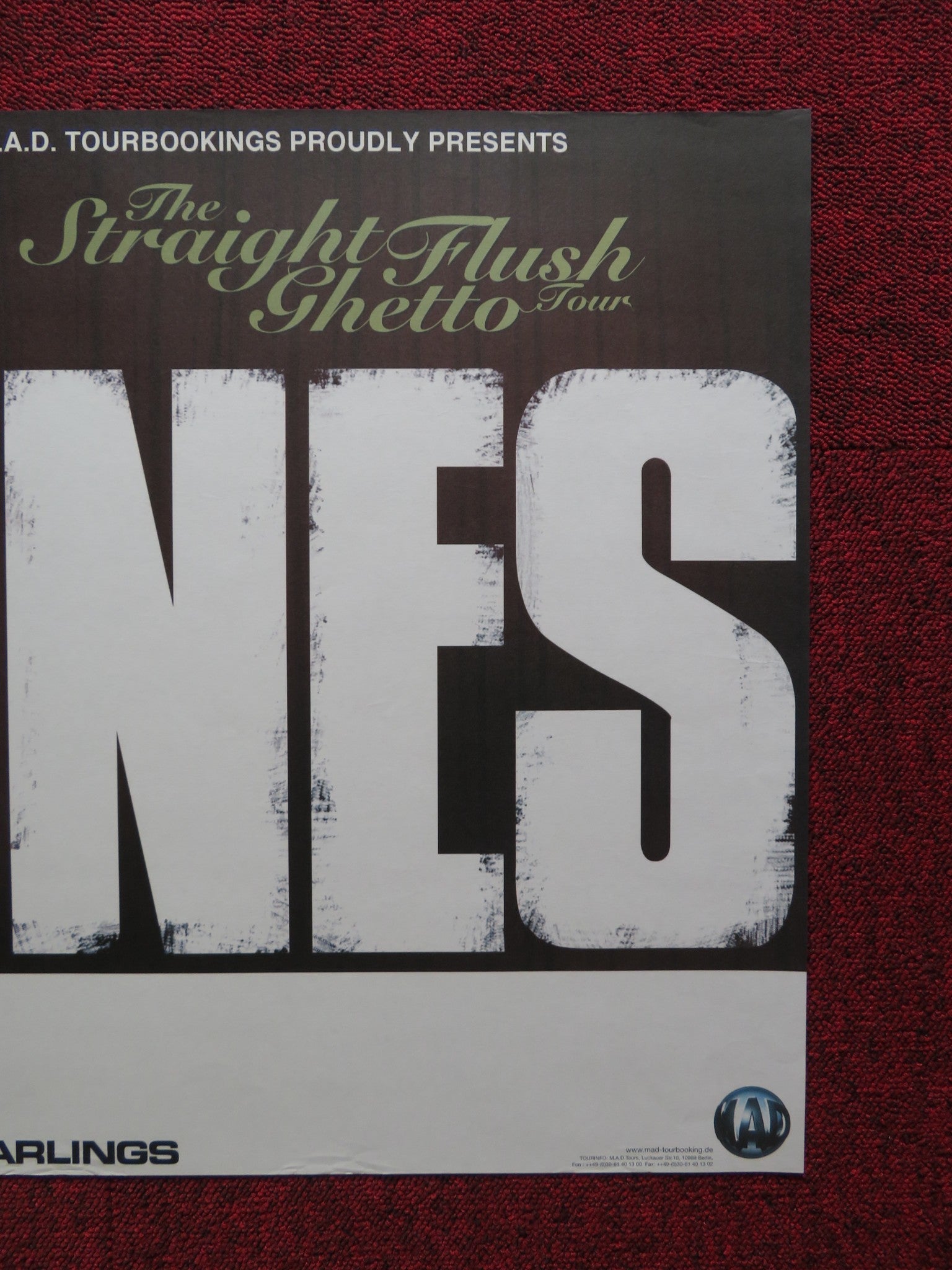THE BONES THE STRAIGHT FLUSH GHETTO TOUR MUSIC PROMO POSTER TOUR POSTER 2004 Rendezvous Cinema Movie posters