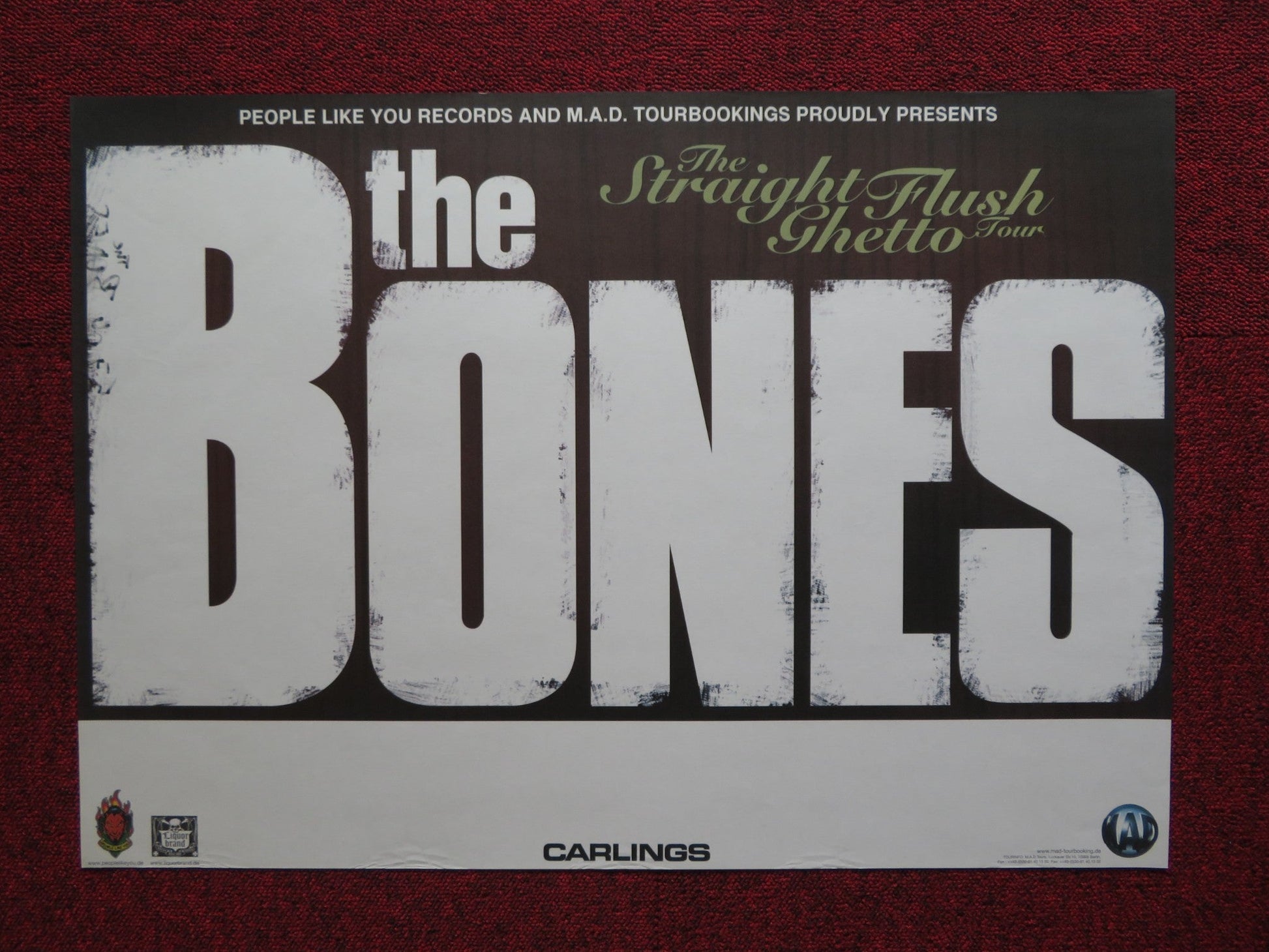 THE BONES THE STRAIGHT FLUSH GHETTO TOUR MUSIC PROMO POSTER TOUR POSTER 2004 Rendezvous Cinema Movie posters