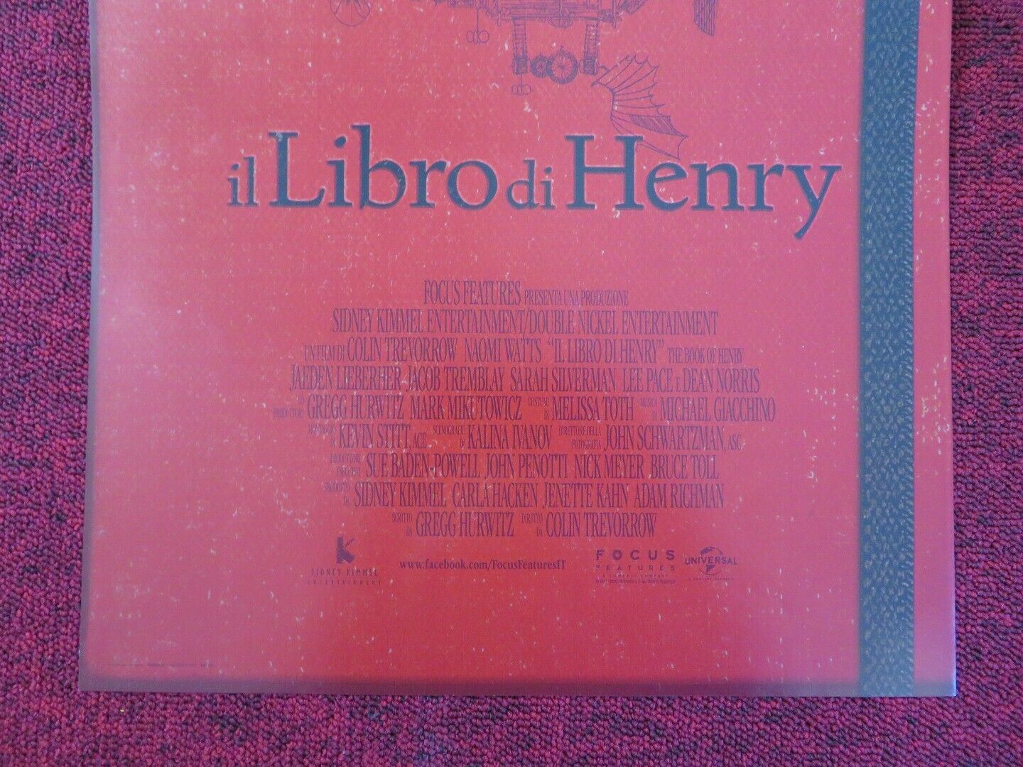 THE BOOK OF HENRY ITALIAN LOCANDINA (26.5"x12.5") POSTER NAOMI WATTS 2017 Rendezvous Cinema Movie posters
