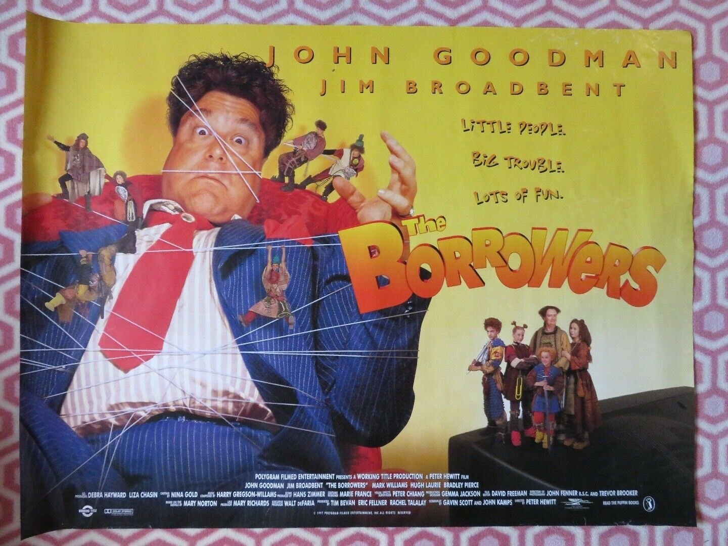 THE BORROWERS QUAD (30"x 40") ROLLED POSTER JOHN GOODMAN JIM BROADBENT 1997 Rendezvous Cinema Movie posters