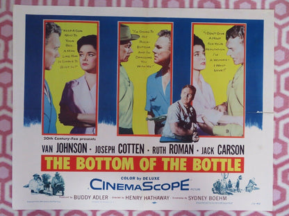 THE BOTTOM OF THE BOTTLE US HALF SHEET (22"x 28") POSTER VAN JOHNSON 1956 Movie posters