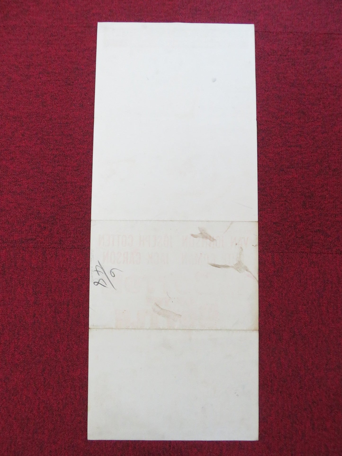 THE BOTTOM OF THE BOTTLE US INSERT (14"x 36") POSTER VAN JOHNSON COTTEN 1956 Rendezvous Cinema Movie posters