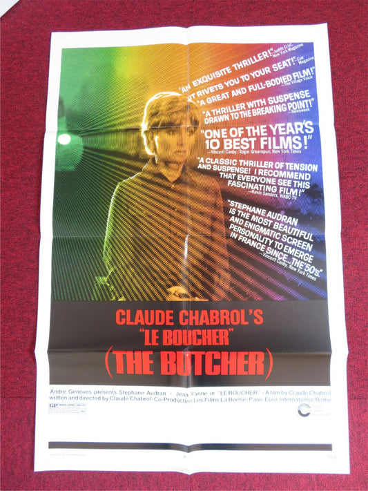 THE BOUCHER FOLDED US ONE SHEET POSTER JEAN YANNE 1972 Rendezvous Cinema Movie posters