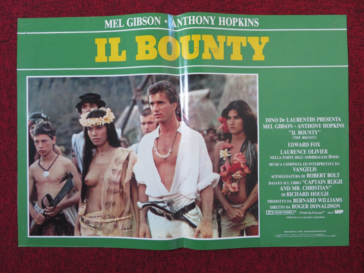 THE BOUNTY - C ITALIAN FOTOBUSTA POSTER MEL GIBSON ANTHONY HOPKINS 1984 Rendezvous Cinema Movie posters