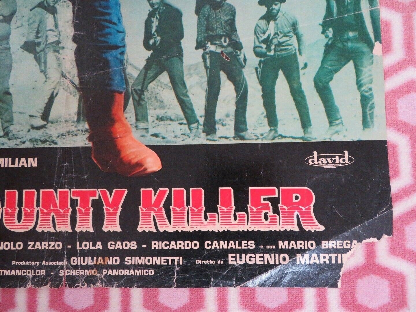 THE BOUNTY KILLER /The Ugly Ones ITALIAN FOGLIO POSTER RICHARD WYLER 1966 Rendezvous Cinema Movie posters