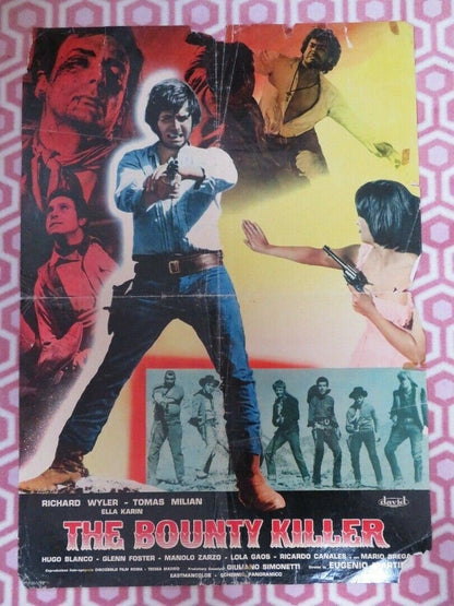 THE BOUNTY KILLER /The Ugly Ones ITALIAN FOGLIO POSTER RICHARD WYLER 1966 Rendezvous Cinema Movie posters