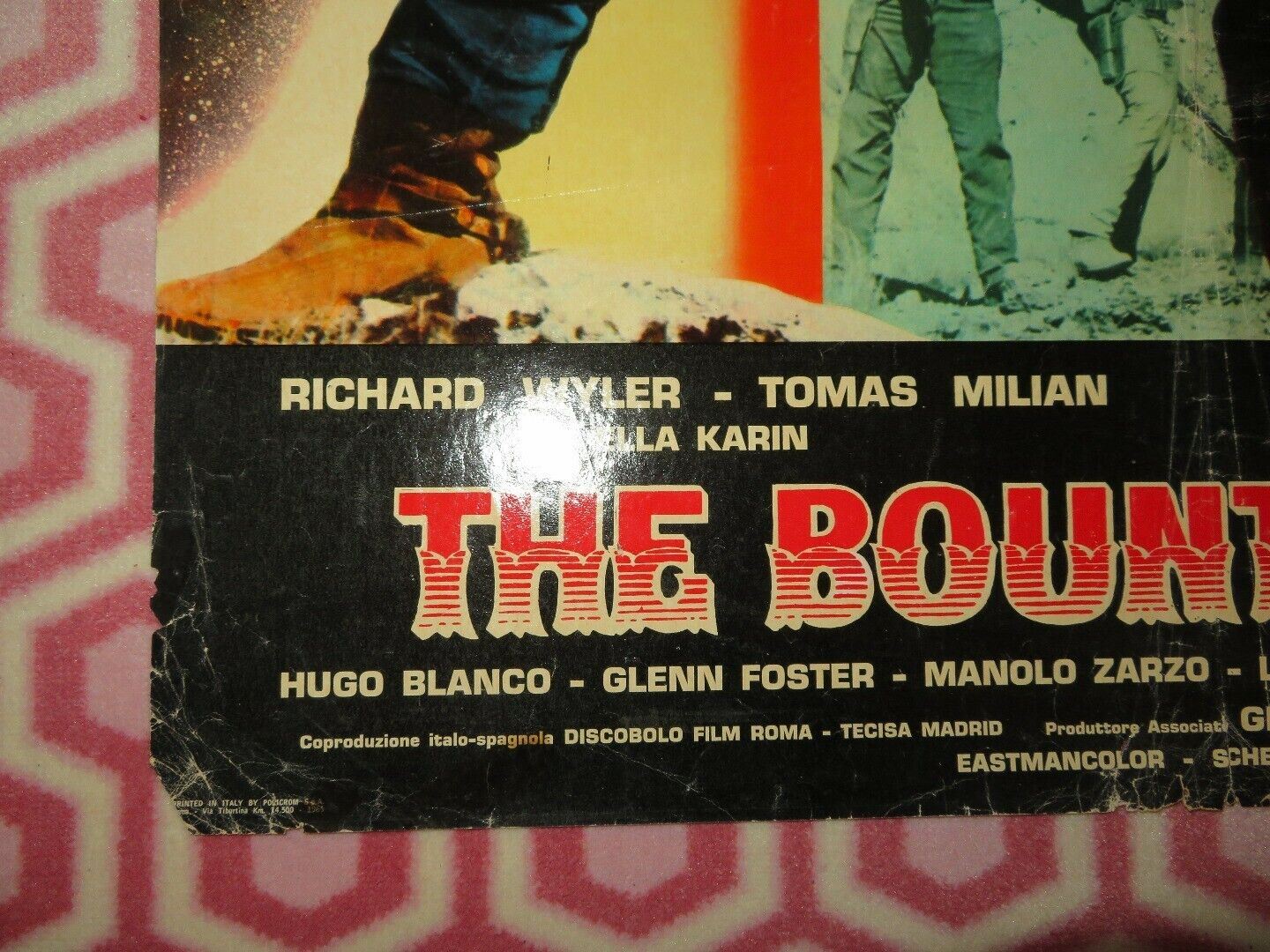 THE BOUNTY KILLER /The Ugly Ones ITALIAN FOGLIO POSTER RICHARD WYLER 1966 Rendezvous Cinema Movie posters