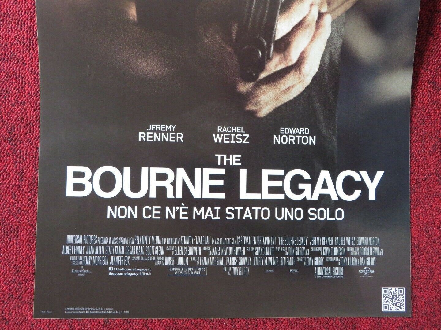 THE BOURNE LEGACY ITALIAN LOCANDINA (26.5"x12.5") POSTER EDWARD NORTON 2012 Movie posters