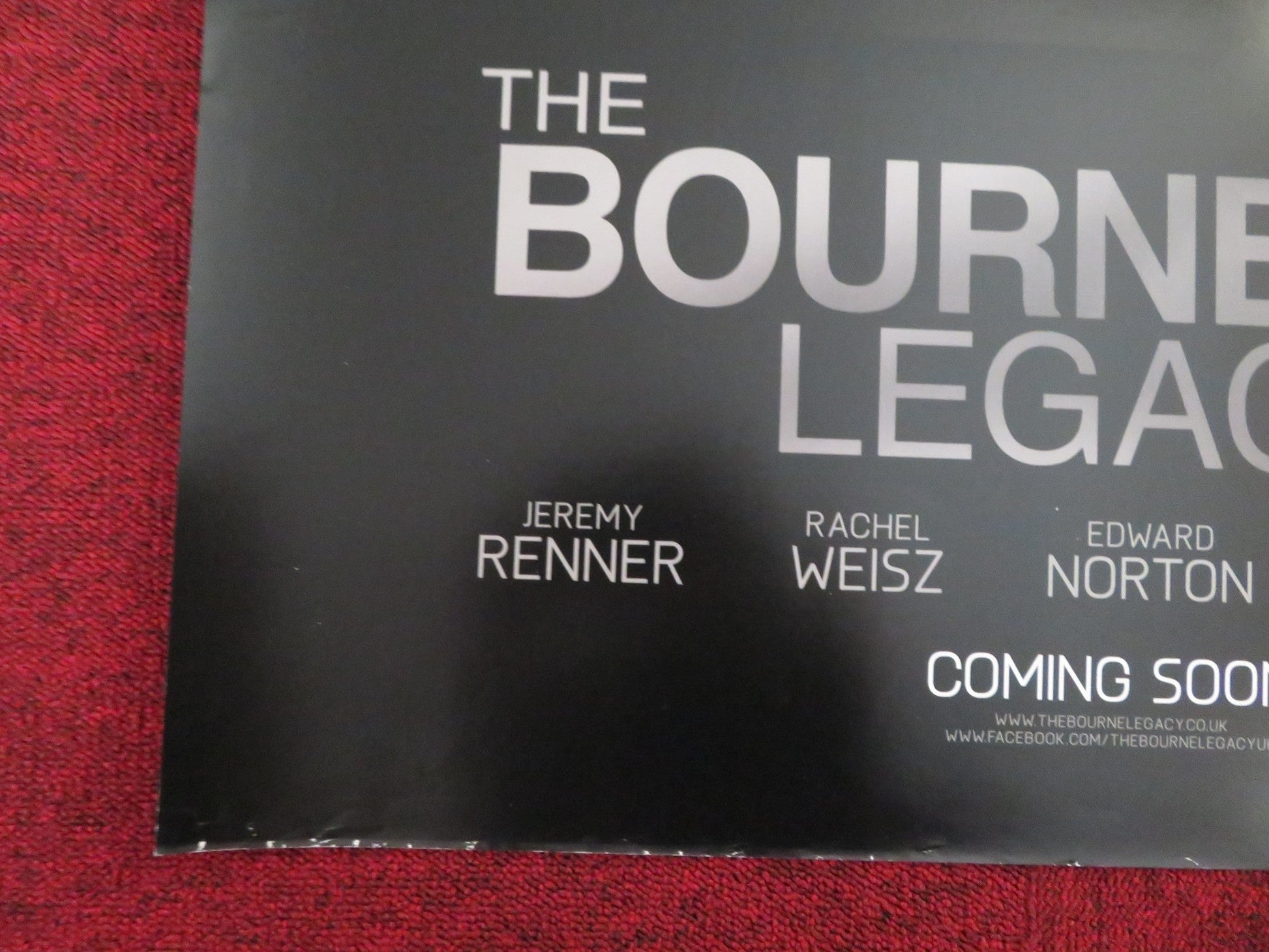 THE BOURNE LEGACY UK QUAD (30"x 40") ROLLED POSTER JEREMY RENNER R.WEISZ 2012 Rendezvous Cinema Movie posters