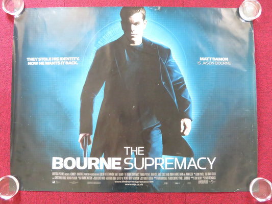 THE BOURNE SUPREMACY UK QUAD (30"x 40") ROLLED POSTER MATT DAMON F. POTENTE 2004 Rendezvous Cinema Movie posters