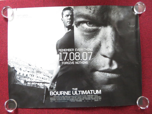 THE BOURNE ULTIMATUM UK QUAD ROLLED POSTER MATT DAMON JULIA STILES 2007 Rendezvous Cinema Movie posters