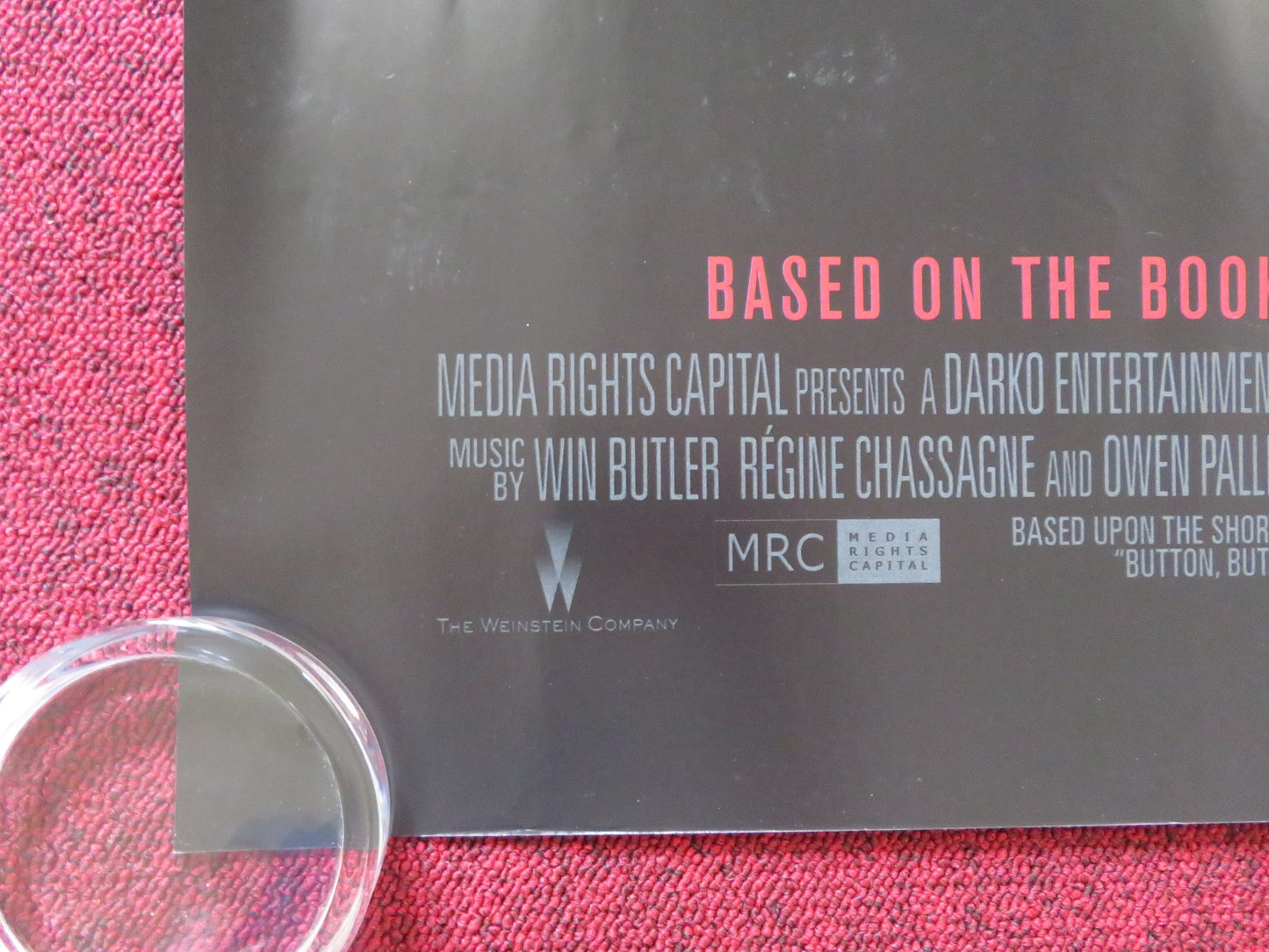 THE BOX UK QUAD (30"x 40") ROLLED POSTER CAMERON DIAZ JAMES MARSDEN 2009 Rendezvous Cinema Movie posters