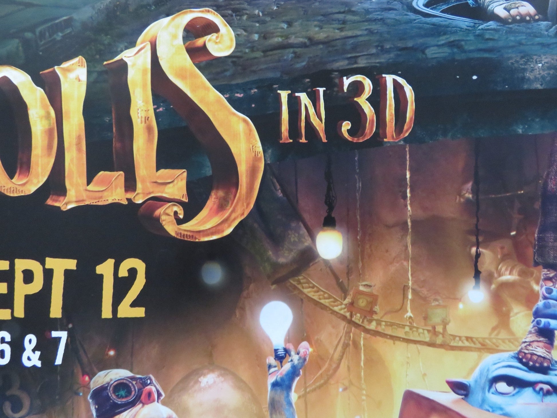 THE BOXTROLLS UK QUAD (30"x 40") ROLLED POSTER STEVE BLUM BEN KINGSLEY 2014 Rendezvous Cinema Movie posters