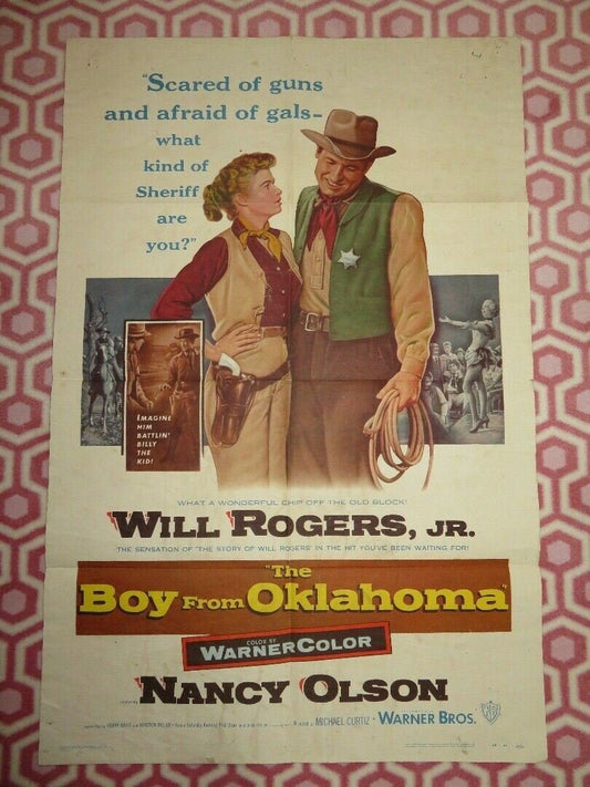 THE BOY FROM OKLAHOMA US ONE SHEET POSTER WILL ROGERS.JR 1954 - Rendezvous Cinema