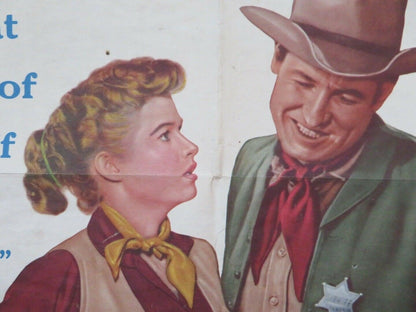 THE BOY FROM OKLAHOMA US ONE SHEET POSTER WILL ROGERS.JR 1954 - Rendezvous Cinema