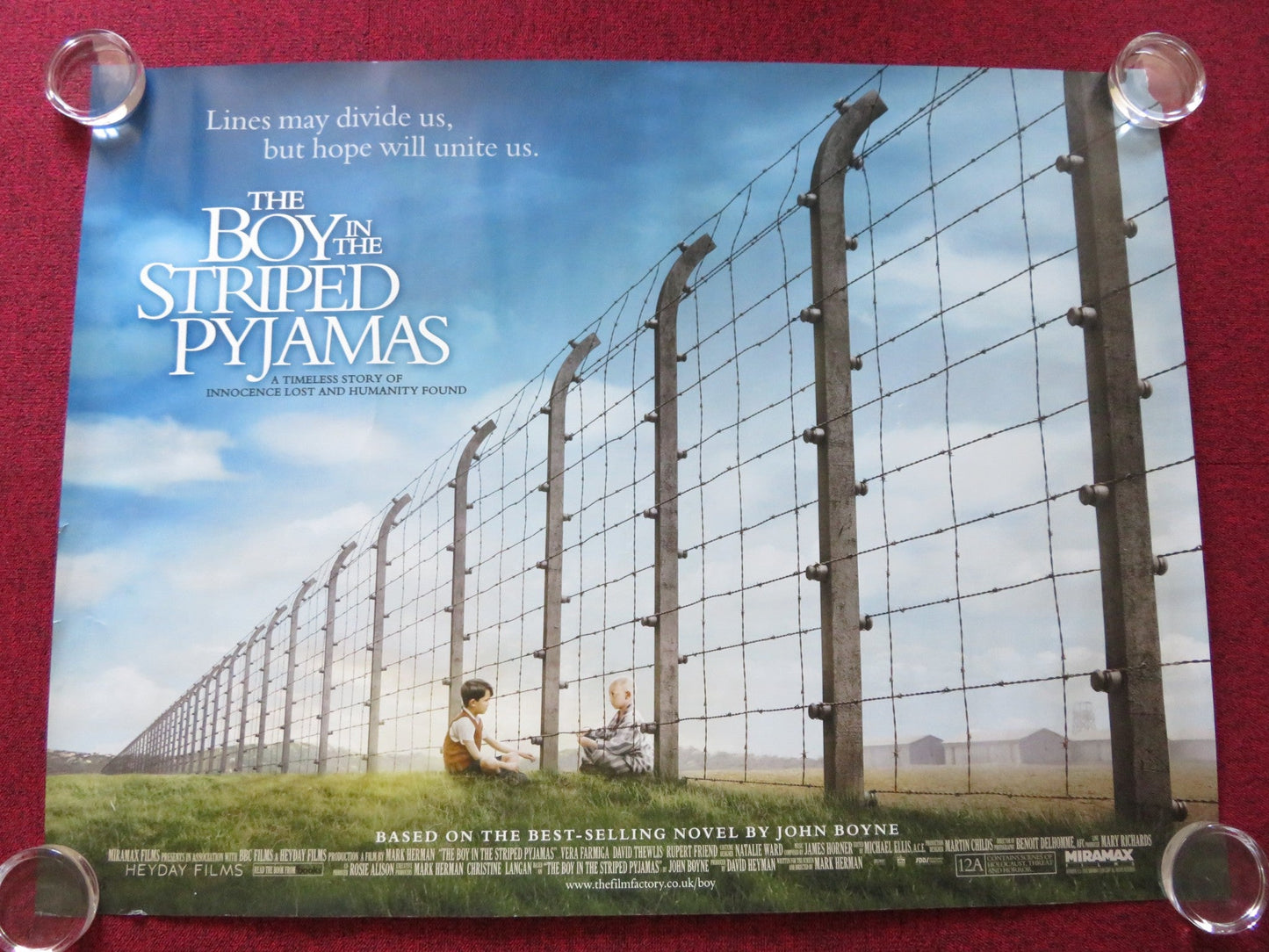 THE BOY IN THE STRIPED PYJAMAS UK QUAD (30"x 40") ROLLED POSTER 2008 Rendezvous Cinema Movie posters