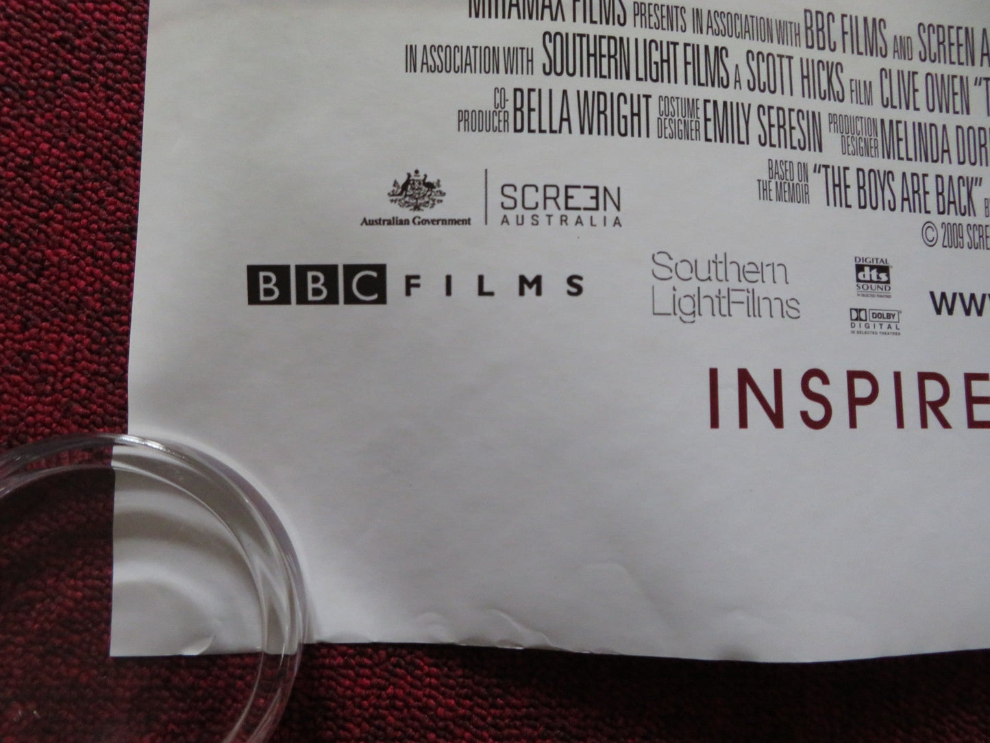 THE BOYS ARE BACK UK QUAD (30"x 40") ROLLED POSTER CLIVE OWEN EMMA BOOTH 2009 Rendezvous Cinema Movie posters