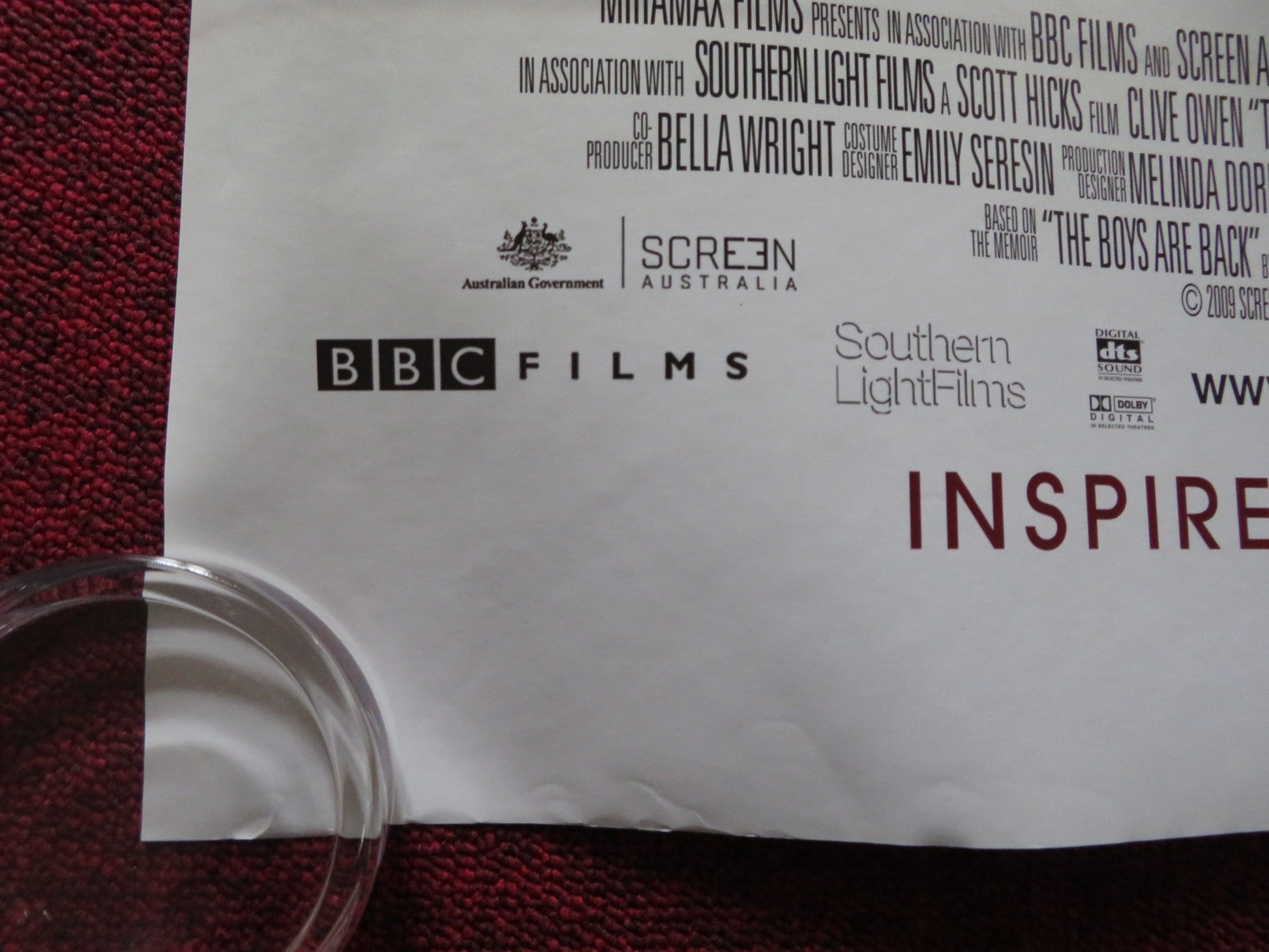 THE BOYS ARE BACK UK QUAD (30"x 40") ROLLED POSTER CLIVE OWEN EMMA BOOTH 2009 Rendezvous Cinema Movie posters