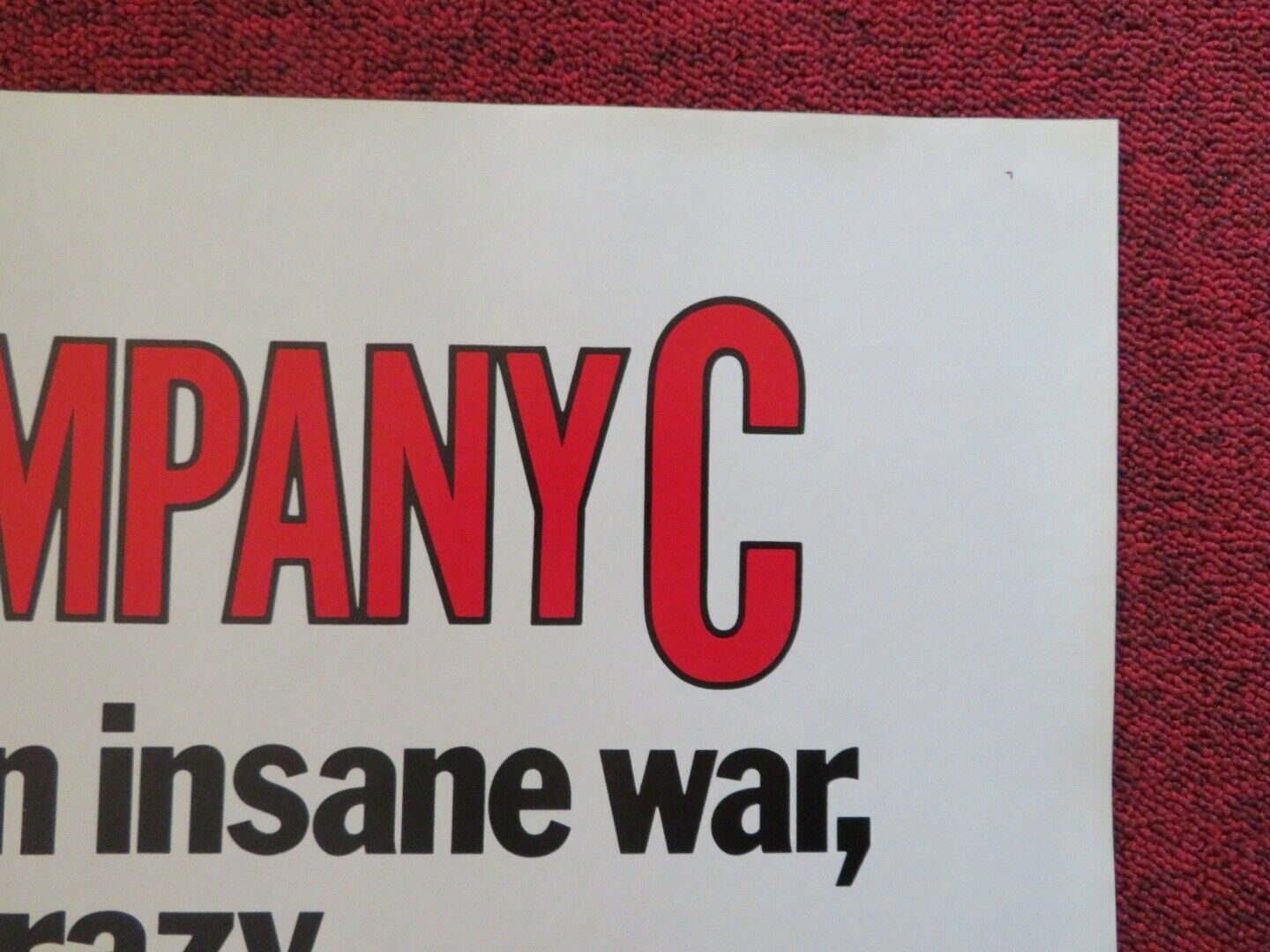 THE BOYS IN COMPANY C FOLDED US ONE SHEET POSTER STAN SHAW ANDREW STEVENS 1978 Movie posters