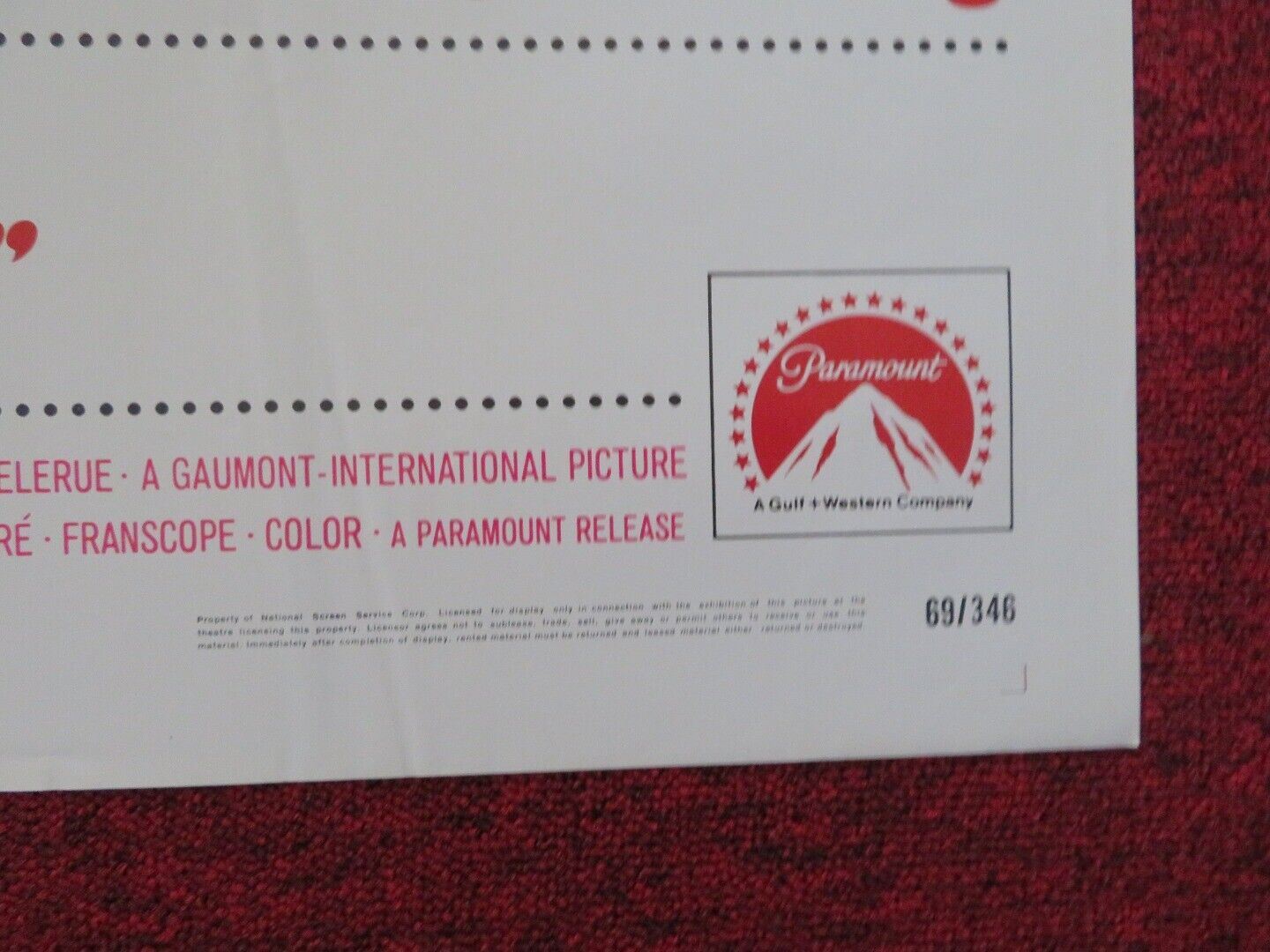 THE BRAIN FOLDED US ONE SHEET POSTER DAVID NIVEN GERARD OURY 1969 Movie posters