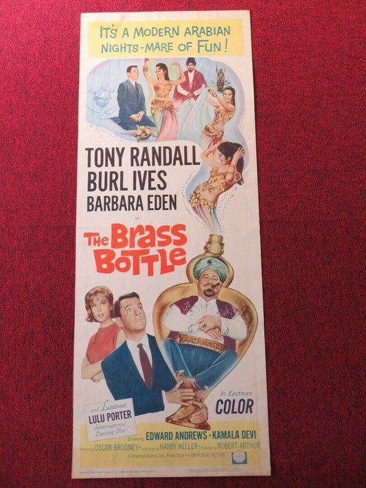 THE BRASS BOTTLE US INSERT (14"x 36") POSTER TONY RANDALL BURL IVES 1964 Movie posters