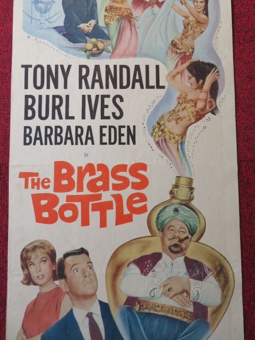THE BRASS BOTTLE US INSERT (14"x 36") POSTER TONY RANDALL BURL IVES 1964 Movie posters