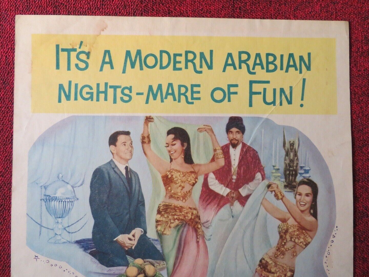 THE BRASS BOTTLE US INSERT (14"x 36") POSTER TONY RANDALL BURL IVES 1964 Movie posters