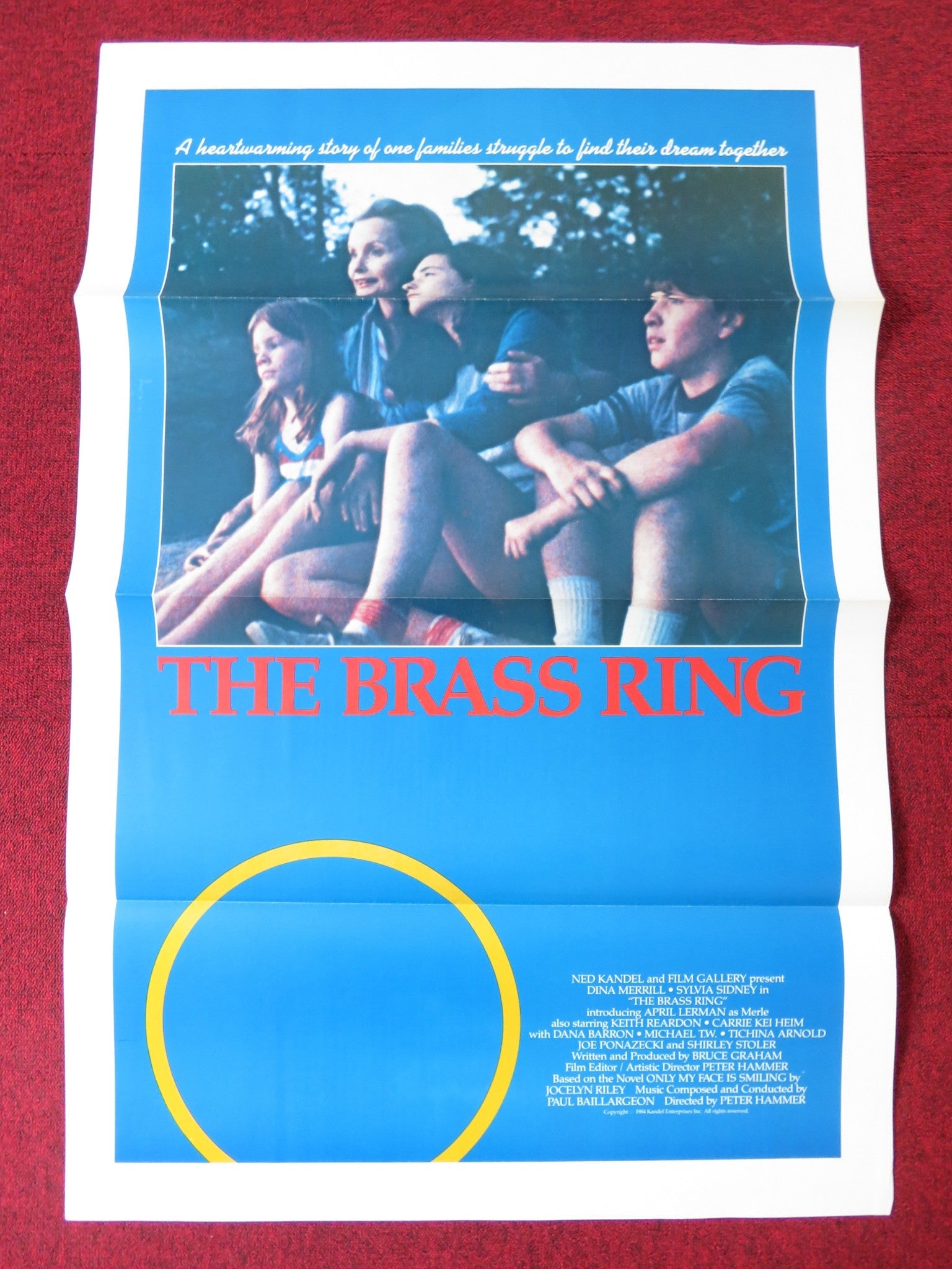 THE BRASS RING US TRI FOLDED ONE SHEET ROLLED POSTER DINA MERRILL S.SIDNEY 1983 Rendezvous Cinema Movie posters