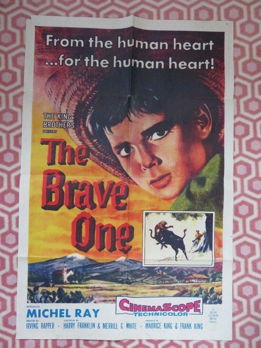THE BRAVE ONE FOLDED US ONE SHEET POSTER MICHAEL RAY 1956 Movie posters