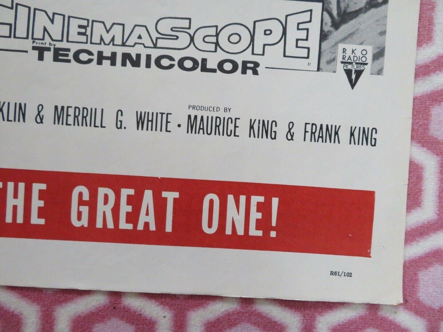 THE BRAVE ONE US ONE SHEET POSTER MICHAEL RAY 1956 R61/102 - Rendezvous Cinema
