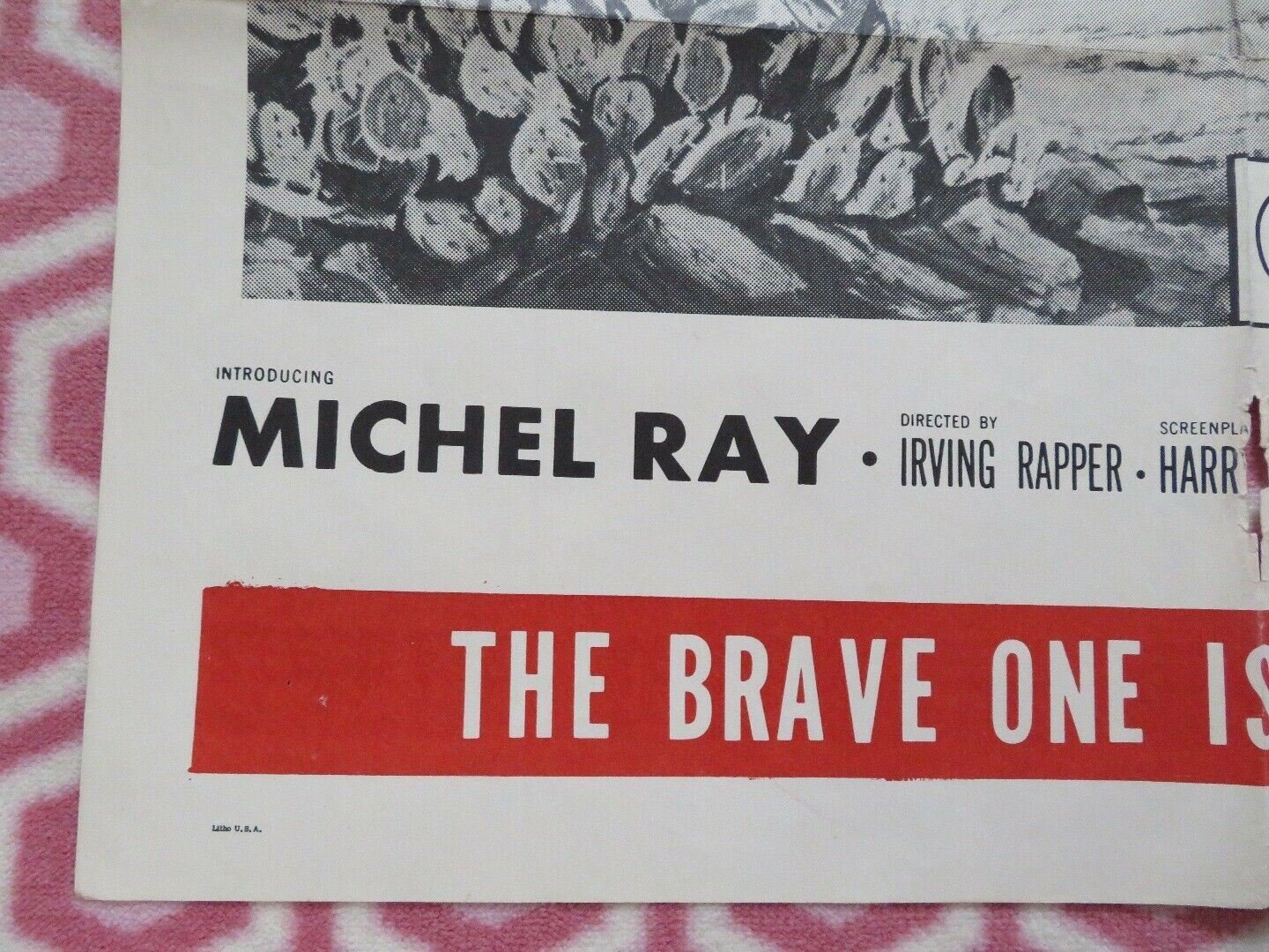 THE BRAVE ONE US ONE SHEET POSTER MICHAEL RAY 1956 R61/102 - Rendezvous Cinema