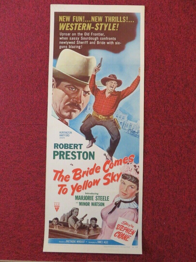 THE BRIDE COMES TO YELLOW SKY / FACE TO FACE US INSERT (14"x 36") POSTER 1952 Movie posters