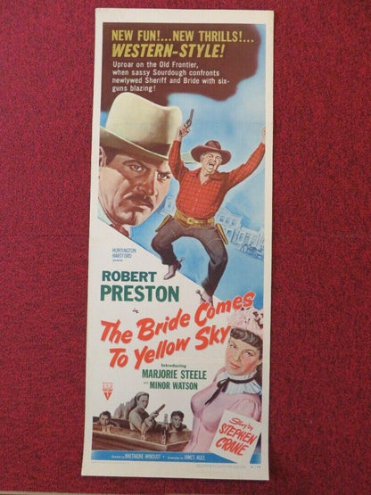 THE BRIDE COMES TO YELLOW SKY / FACE TO FACE US INSERT (14"x 36") POSTER 1952 Movie posters