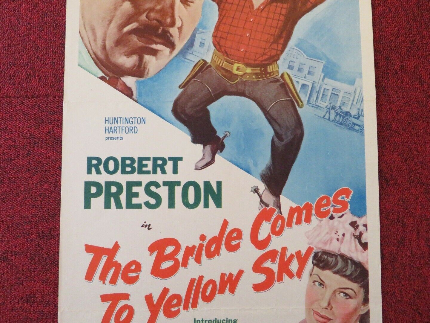 THE BRIDE COMES TO YELLOW SKY / FACE TO FACE US INSERT (14"x 36") POSTER 1952 Movie posters