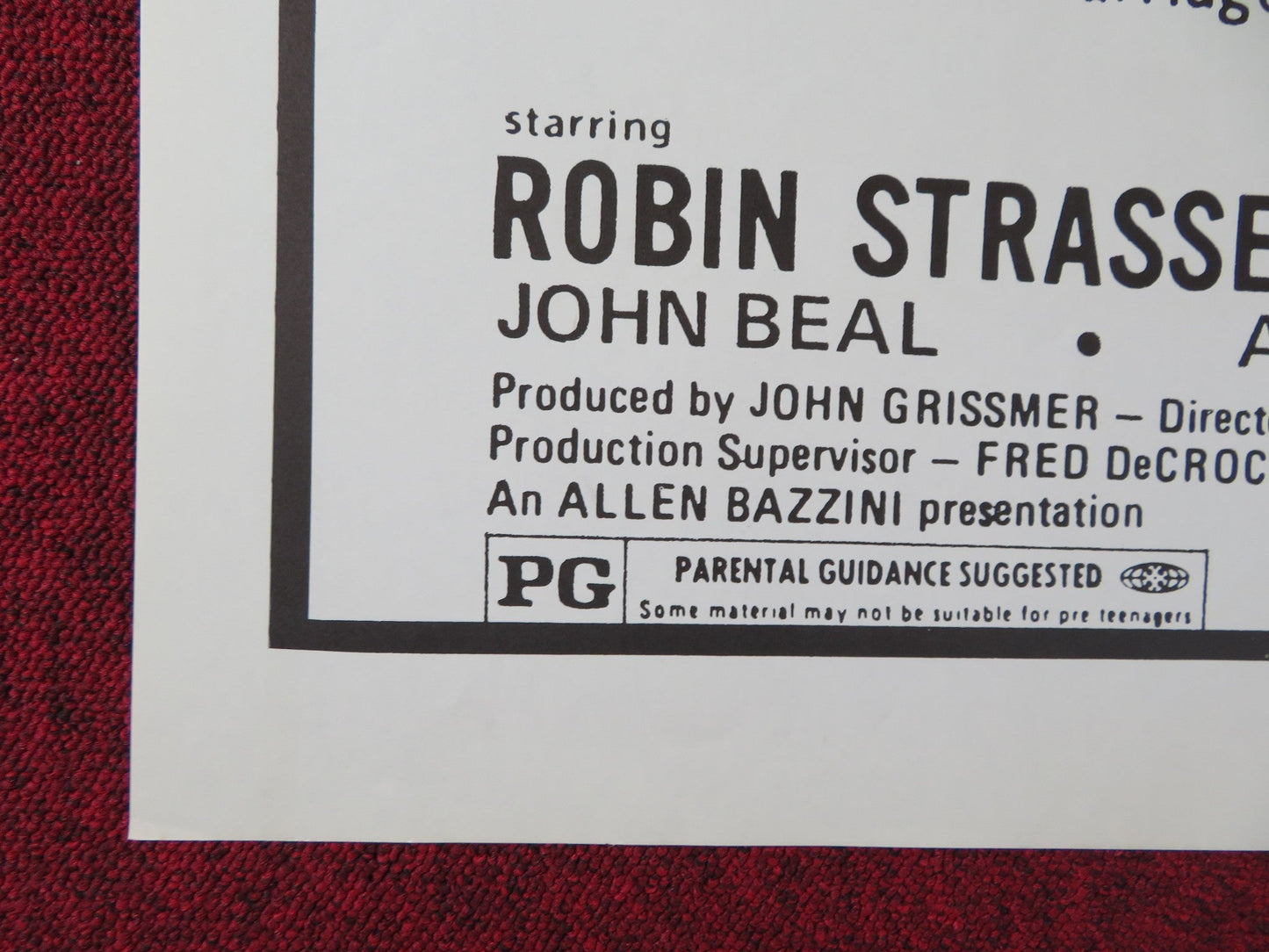 THE BRIDE US TRI FOLDED ONE SHEET ROLLED POSTER ROBIN STRASSER JOHN BEAL 1973 Rendezvous Cinema Movie posters