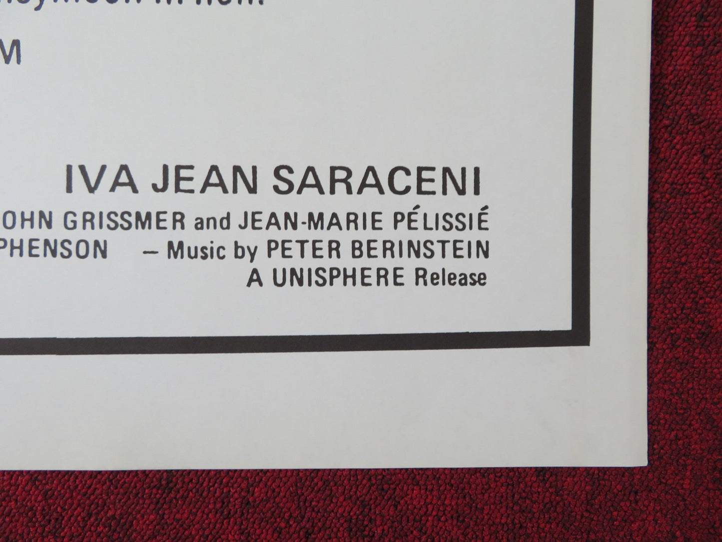 THE BRIDE US TRI FOLDED ONE SHEET ROLLED POSTER ROBIN STRASSER JOHN BEAL 1973 Rendezvous Cinema Movie posters